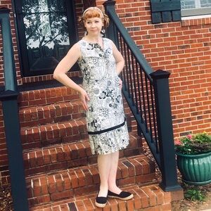 Fabulous deadstock vintage lounge dress w/zip hem!